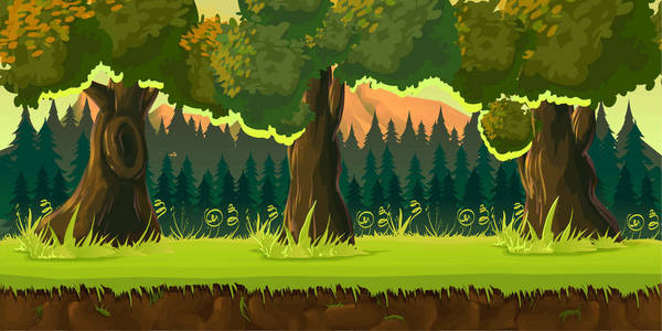 落日森林游戏背景