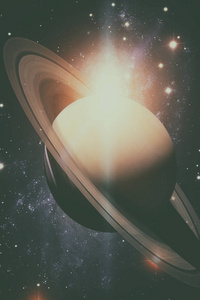 太阳能系统土星。它是离太阳第六的行星