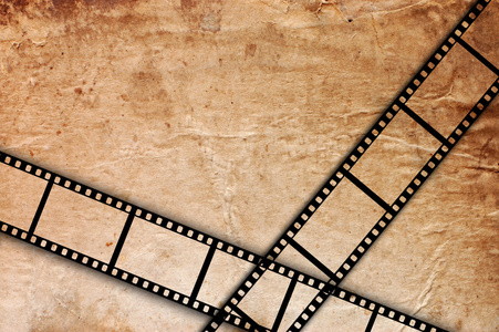 民俗学民俗旧胶片带在灰色背景上照片