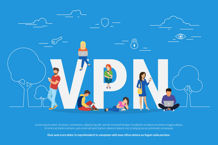 Vpn 的概念矢量图