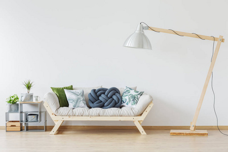 极简主义的背景在现代风格花纹白砖壁纹理反映极简主义或禅的生活方式