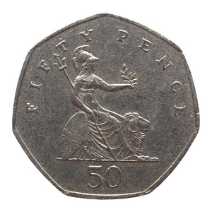 英国硬币predecimal 英镑硬币美元钞票卷起来,用绳子绑着.