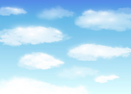 蓝天与白云背景矢量