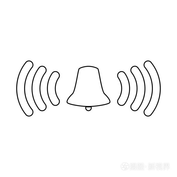 黑颜色图标按门铃