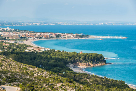 Costline landsc 海岸，西班牙，沙滩，视图