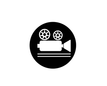 电影播放器标志和符号多媒体图标集矢量.