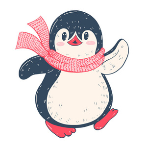 卡通极地企鹅图片