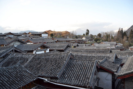 云南省丽江中国房子屋顶