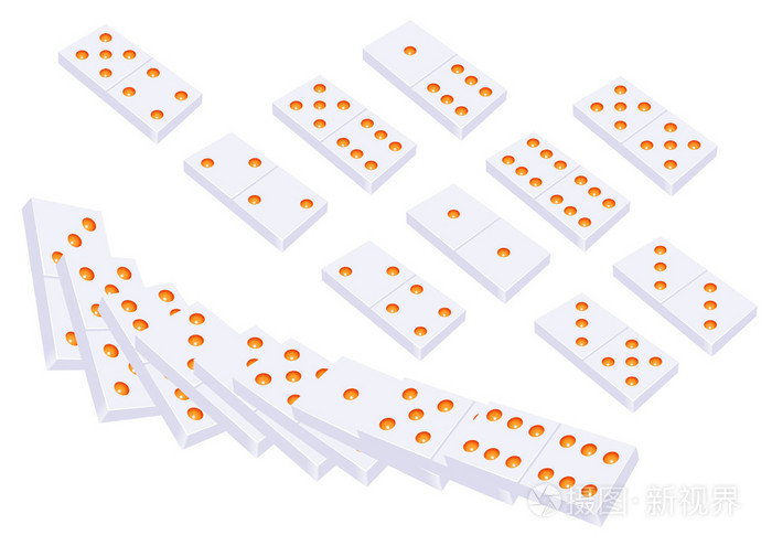 多米诺骨牌插画-正版商用图片01ckqi-摄图新视界