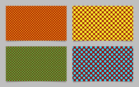 现代抽象圆点名片背景设置矢量设计与彩色圆