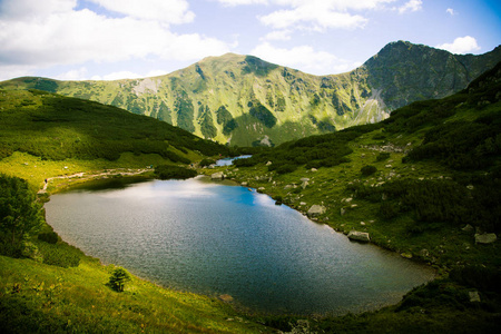 美丽的山湖景观塔特拉斯洛伐克