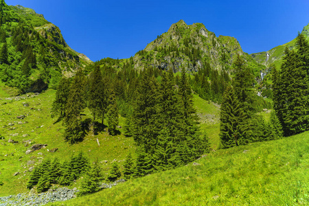 美丽的山景观在喀尔巴阡山