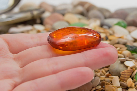 波罗的海的琥珀色宏图片