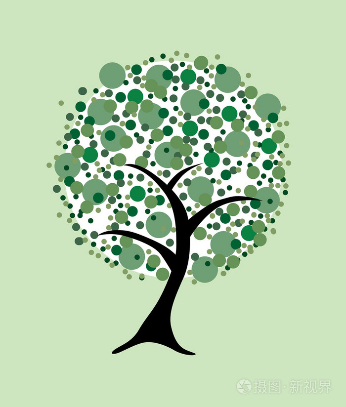 抽象树插画-正版商用图片01e4b5-摄图新视界