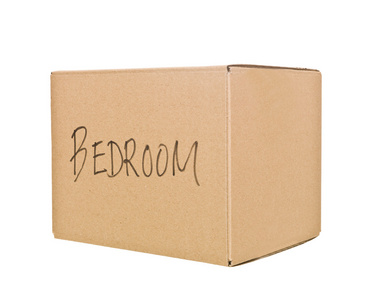 纸板箱，卧室标记