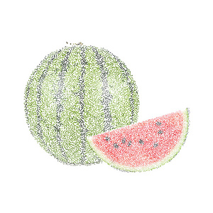 热带自然新鲜炫彩点画水果孤立的矢量 w照片