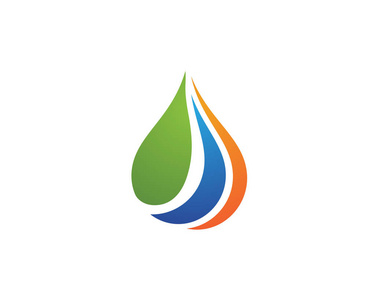 水滴 Logo 模板矢量插图设计