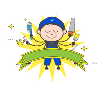 有很多工具矢量插图卡通木匠照片