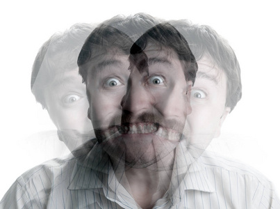 一个患有精神疾病的人的肖像照片