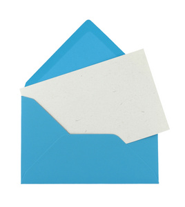 蓝色信封里的空白纸条