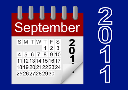 矢量图标日历2011。