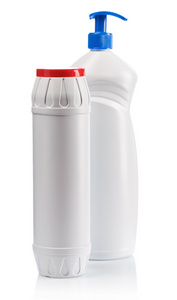 白色厨房瓶和喷雾器