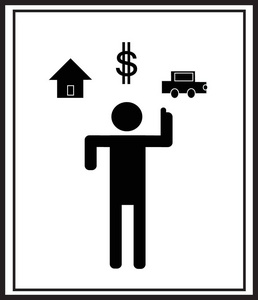 图标在人类手中的房子人类的双手托着讲话泡泡为万圣节吓人属性设置