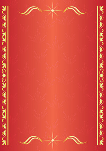 矢量优雅红色装饰卡与巫术