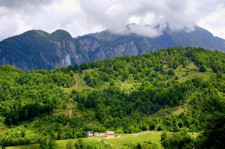 在喀尔巴阡山的 Transilvanya 视图