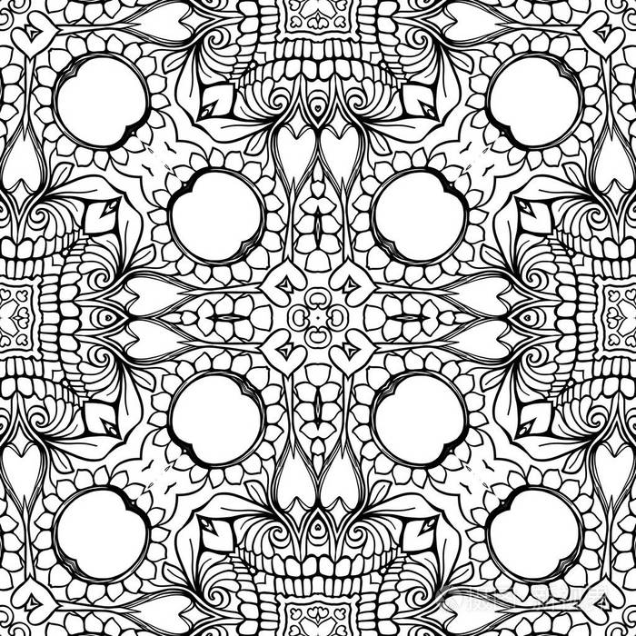 无缝模式,背景与几何花卉抽象 patt