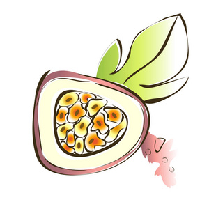 孤立的百香果图片