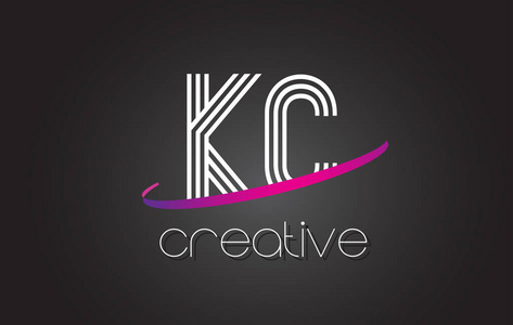 与 kc K C 字母标识线设计和紫色旋风