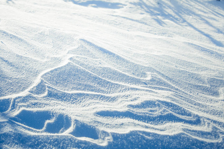 在挪威的冬日雪一个美丽特写模式
