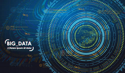 与化合物的线框复合体.透视背景.数字数据可视化.