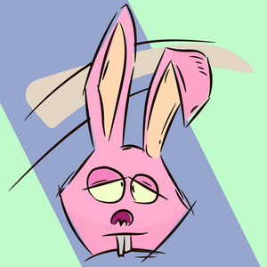 粉红色的兔子兔子