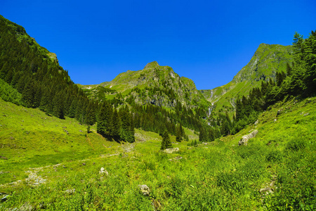 美丽的山景观在喀尔巴阡山