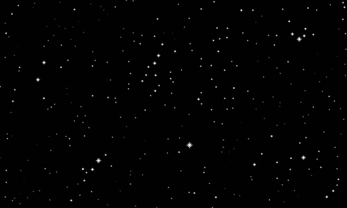 抽象的白色的星星在黑色的天空照片