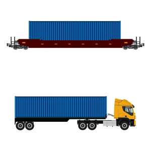 卡车和货运列车