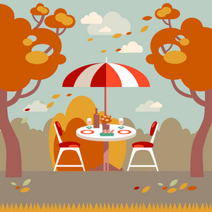 两个人的浪漫秋季野餐图片