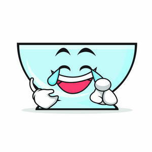 欢乐碗人物卡通矢量图照片