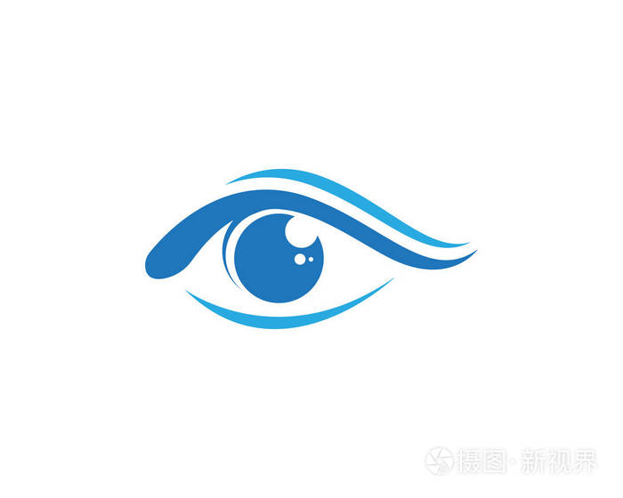 眼睛护理矢量标志设计