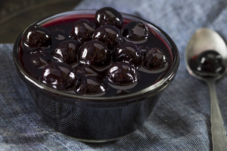 花式黑黑樱桃酒鸡尾酒樱桃照片