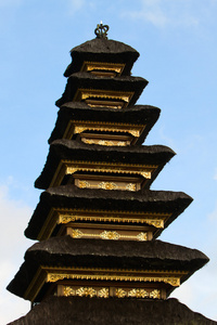 巴厘岛寺庙屋顶特写图片