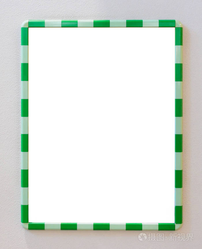 与白色的空白副本空间绿色边框