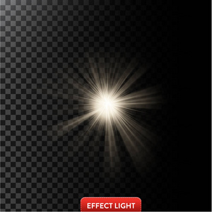 矢量图与射线发光光效果和镜头眩光