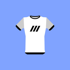 运动 t 恤图标。衬衫和球员的象征。平面设计矢量