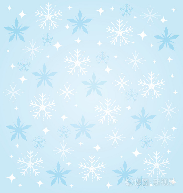 美丽的雪花背景.
