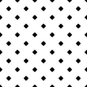 重复抽象单色方形图案半色调矢量背景从对角圆角正方形