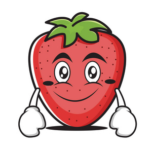 微笑草莓卡通字符集合