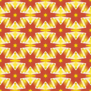 抽象的无缝星星图案红棕色黄色米色